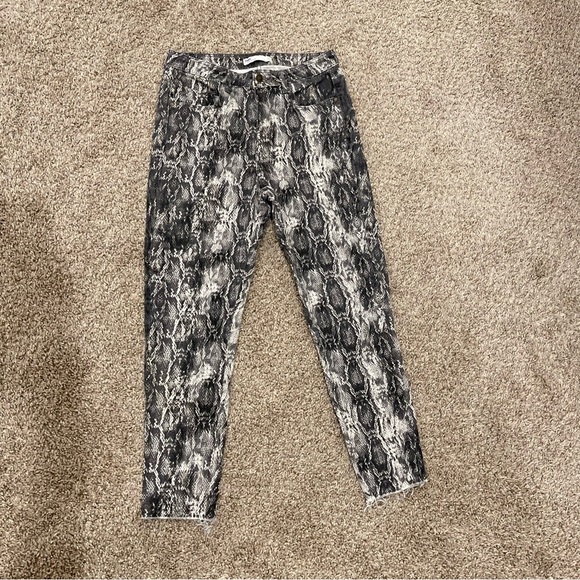 Zara | Jeans | Zara Animal Print Jeans | Poshmark